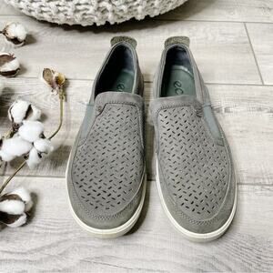 Ecco Men's Collin 2.0 Slip On Perforated Sneakers Dark Grey Size 39
